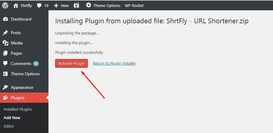 shrtfly wordpress plugin