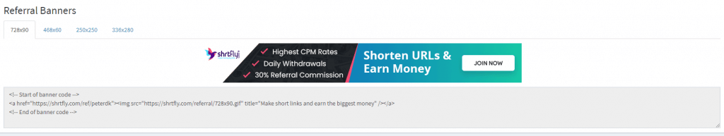 shrtfly referral banner