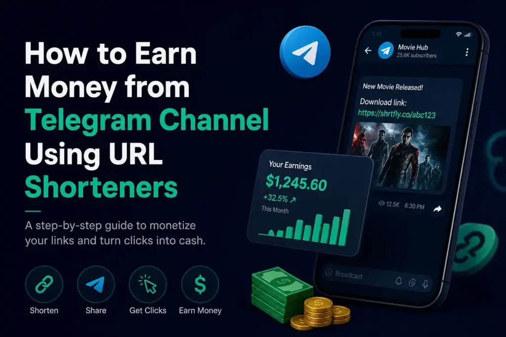 How to Earn Money From a Telegram Channel With URL Shorteners (2026 Guide)